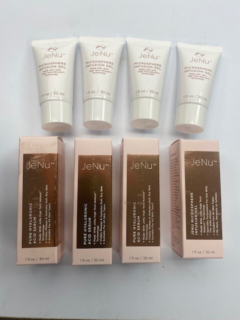 JeNu Microsphere Infusion Gel & Hyaluronic Acid Serum for Infuser LOT of 8