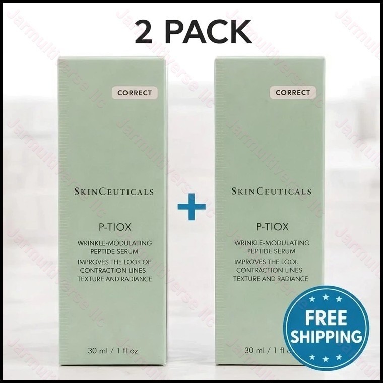 NEW Skinceuticals P-TIOX Wrinkle-Modulating Peptide Serum 1 fl oz/30ml pack of 2