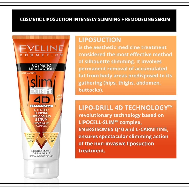 Advanced Eveline Slim Extreme 4D Liposuction Serum, 250 mL - Cellulite Solution gallery