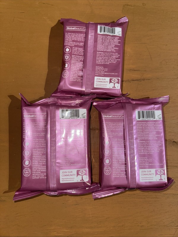COLLAGEN Cleansing Cloths Face Wipes 3 Pack 25 Count Each 75 Total Global Beauty gallery