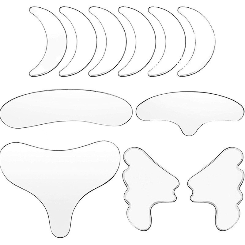 11Pack Silicone Anti-Wrinkle Face/Chest Pad Gift For Woman/All Type Skins e