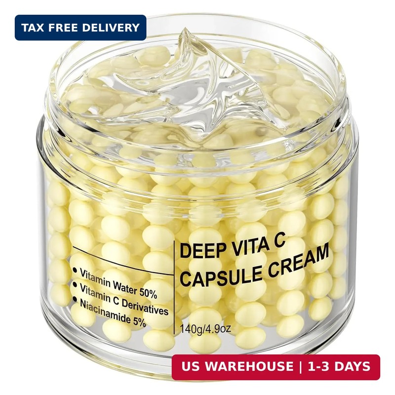Deep Vitamin C Capsule Face Cream,Moisturizer Capsule Facial Cream,Hydrating Nig
