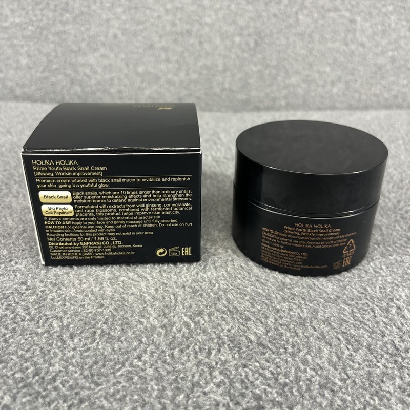 Holika Holika Prime Youth Black Snail Mucin Cream 1.69 oz for Glowing Wrinkles gallery