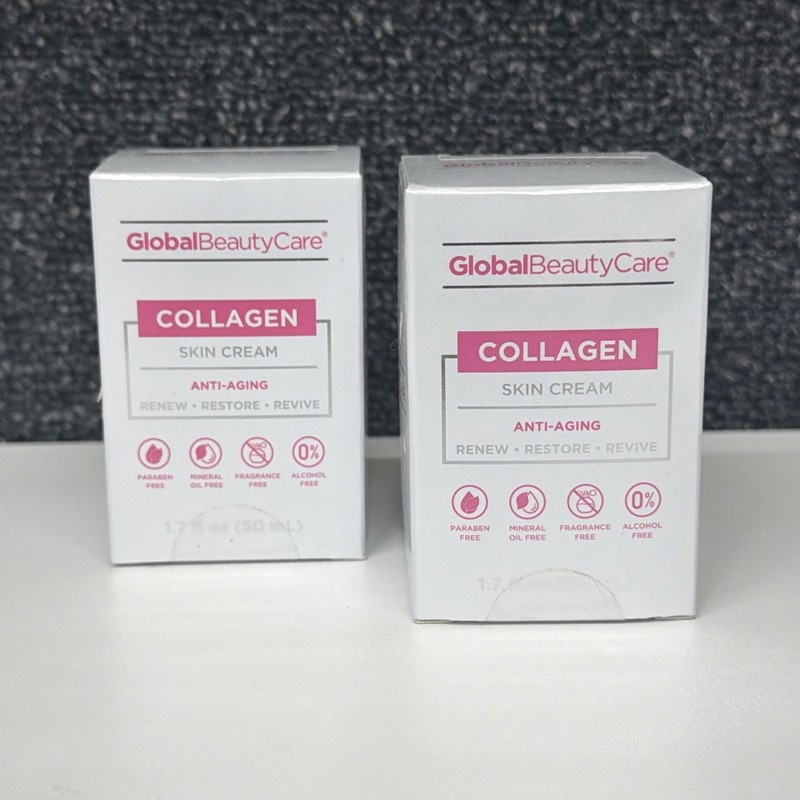 Global Beauty Care Collagen Skin Cream Anti-Aging 1.7 oz 2 PACKS *NEW*