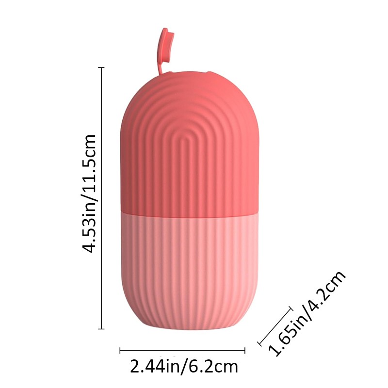 2Pcs Silicone Facial Ice Roller Molds, Black&Pink Reusable Ice Contour Tools gallery