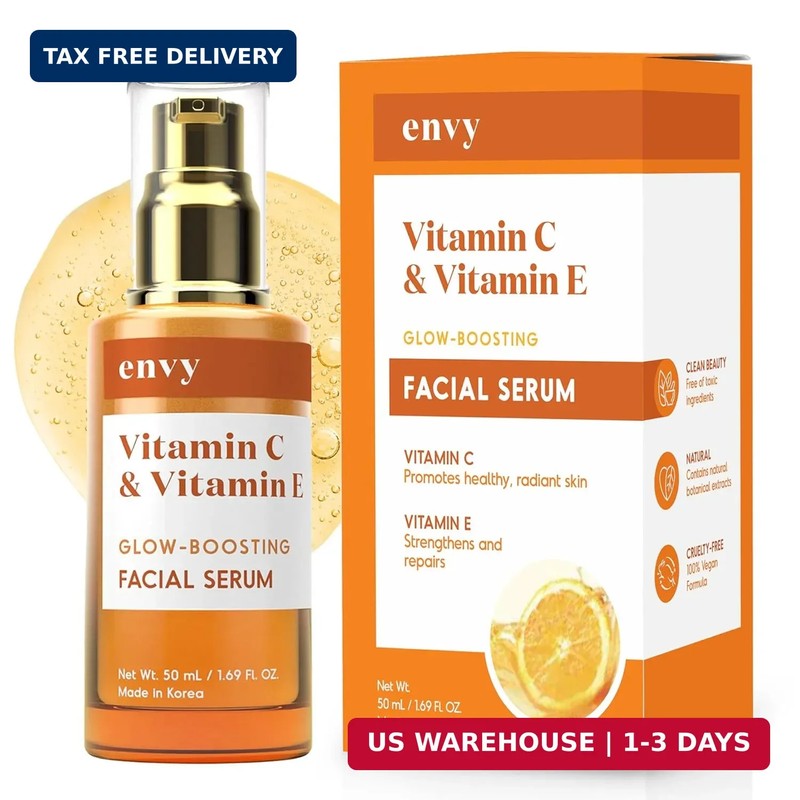 Envy Vitamin C Serum with Vitamin E & Glycerin – Skin, Dark Spot Reduction & Ant