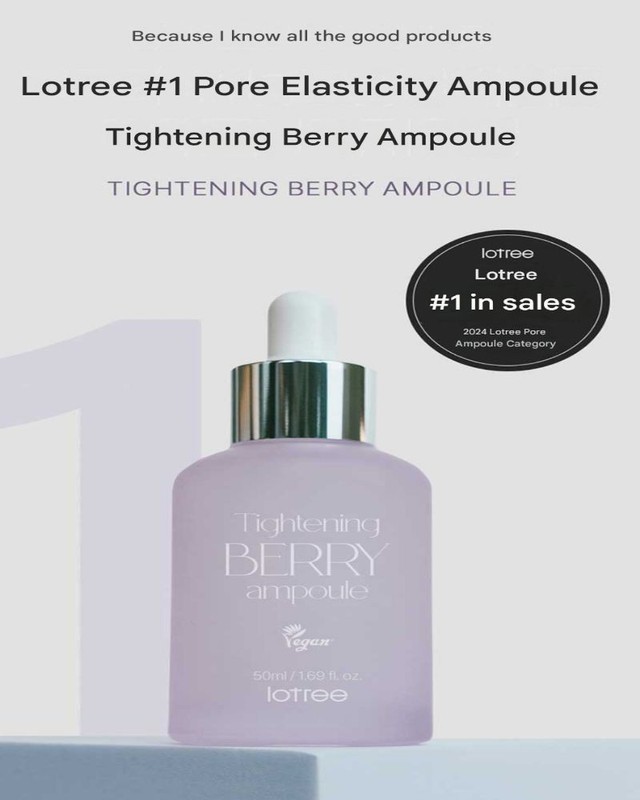 Lotree - Tightening Berry Ampoule 50ml K-Beauty Pore Firming Hydrating Serum gallery