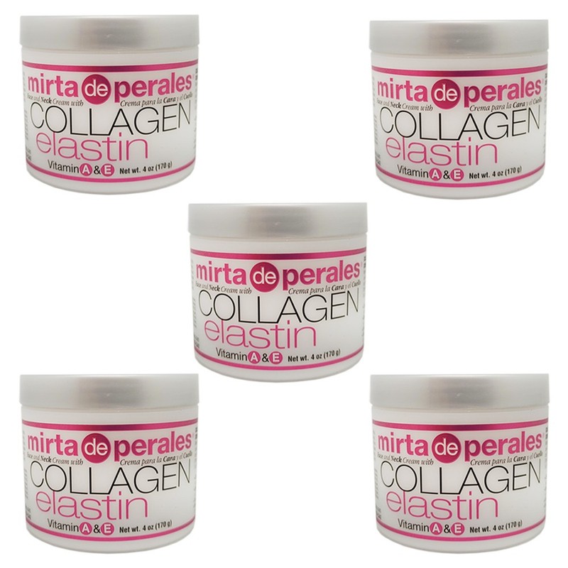 Mirta De Perales Collagen Cream Anti-aging Moisturizer, Skincare 4 oz. Pack of 5
