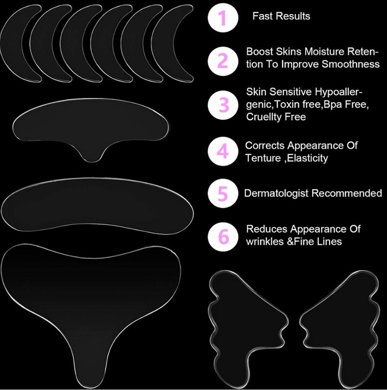 11Pack Silicone Anti-Wrinkle Face/Chest Pad Gift For Woman/All Type Skins a gallery