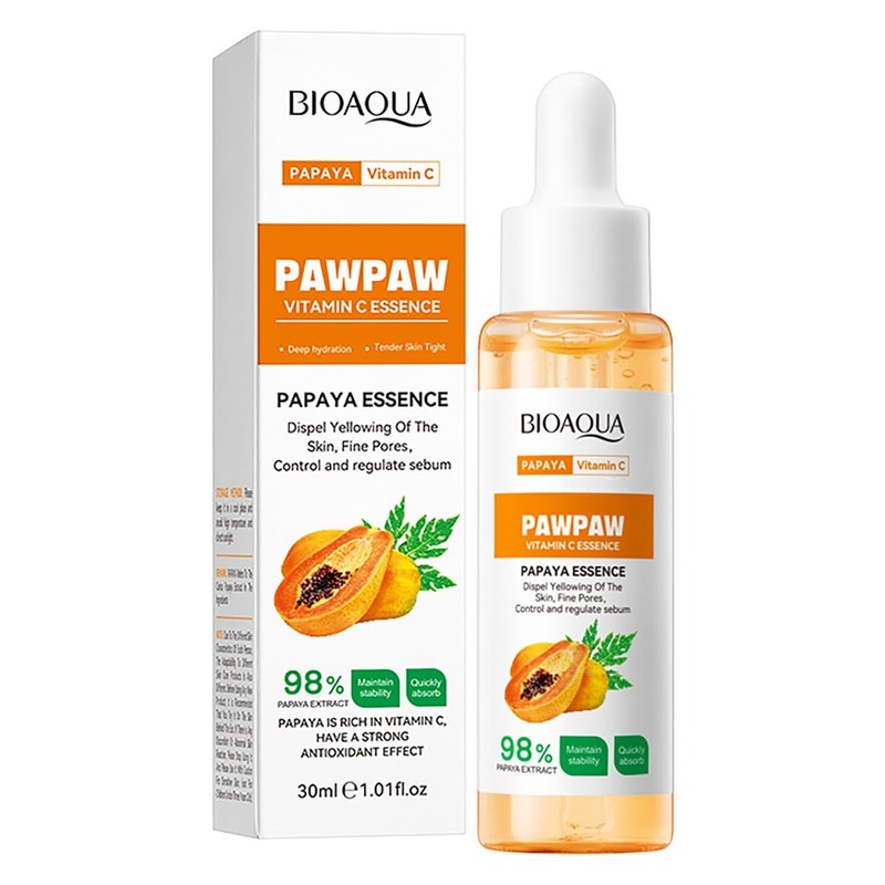 BIOAQUA 98% Papaya Extract Vitamin C Nourish PawPaw Essence Fine Pores 30ml