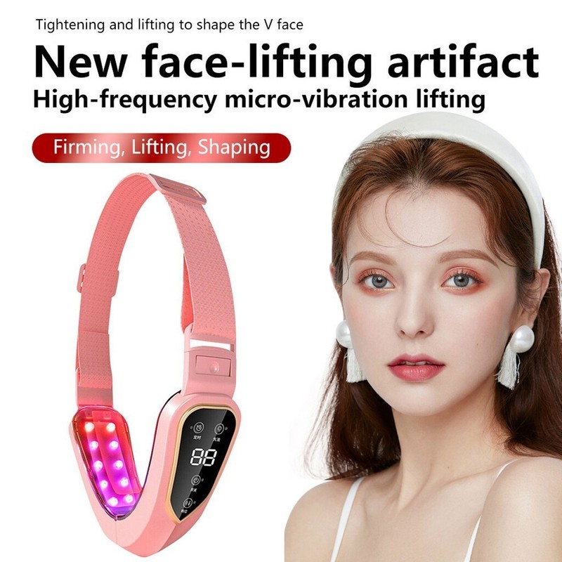 V-Shape Face Lift Firming Machine Electric Vibration Photon Light Therapy Beauty