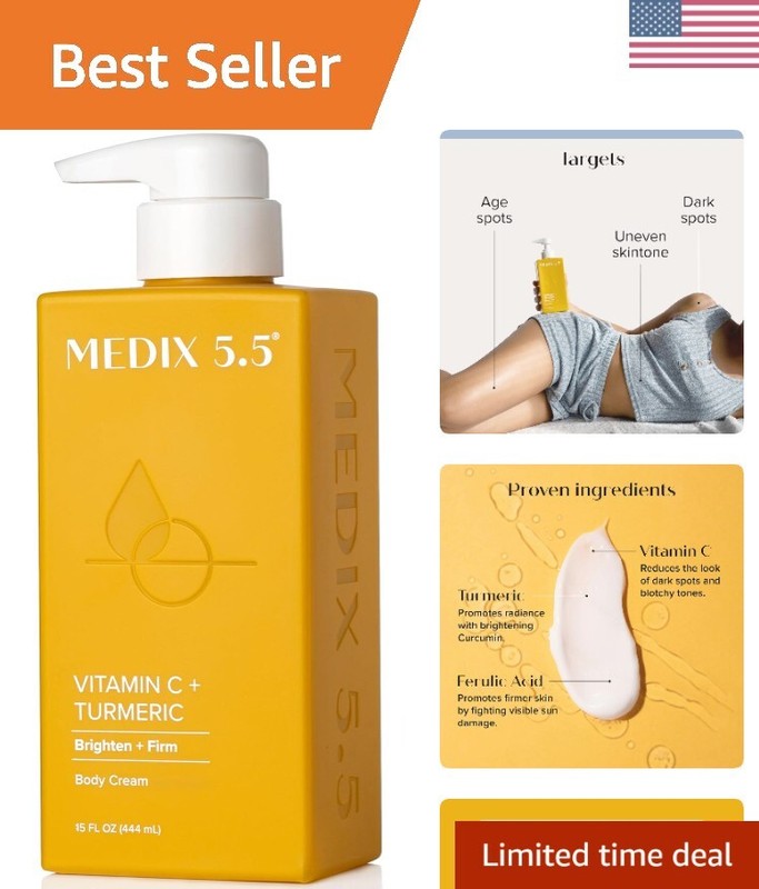 15 Oz Vitamin C Moisturizer – Gentle Anti-Aging Face & Body Lotion for All Skin