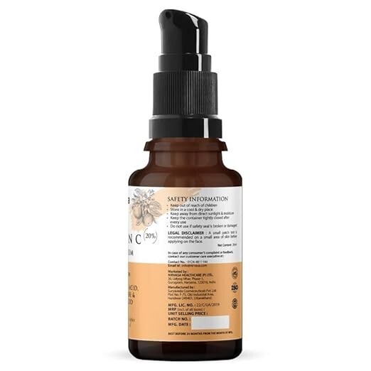 Nirvasa 20% Vitamin C Serum for Oily Skin With Hyaluronic Acid, Niacinamide 30ml gallery