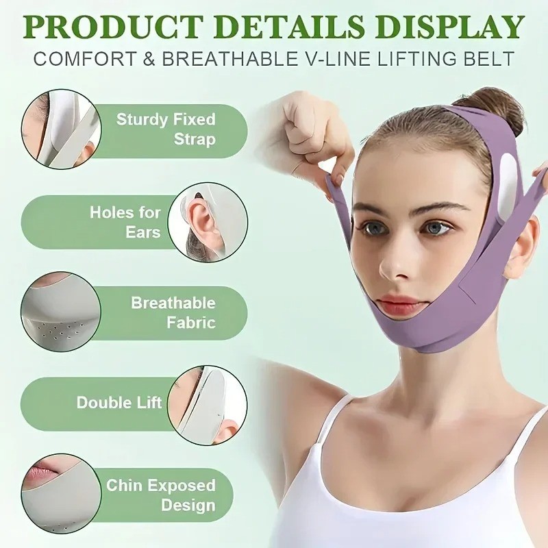 Overnight Face Lift Band Graphene Fiber Double Chin Reducer Jawline Shaper Reusa gallery