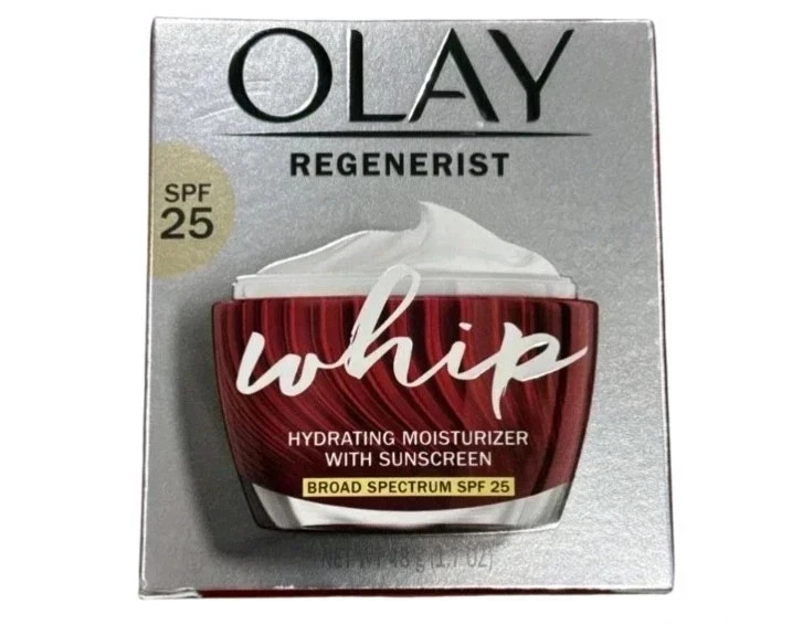 Olay Regenerist Whip Hydrating Face Moisturizer Cream Anti Aging SPF 25 1.7oz BX