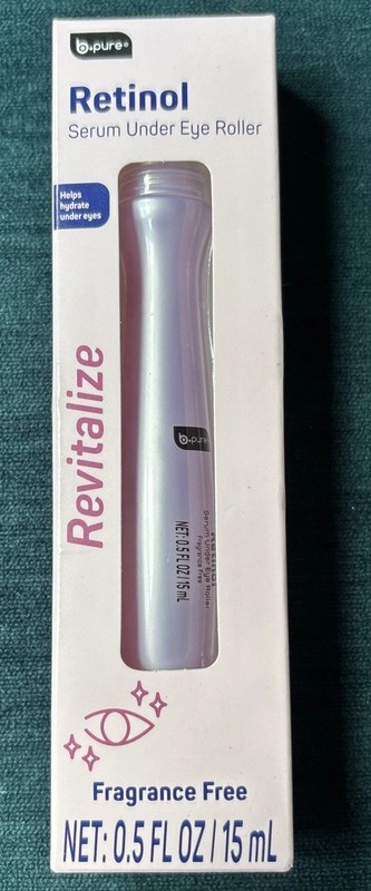 B Pure Revitalize Fragrance Free Retinol Serum Under Eye Roller 0.5 FL Oz