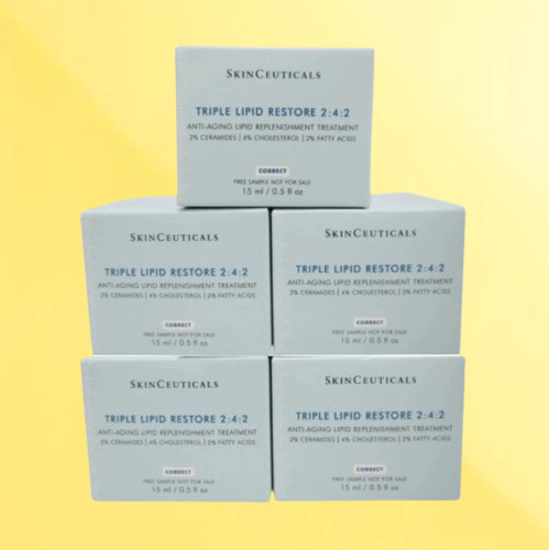 SKINCEUTICALS TRIPLE LIPID RESTORE 2:4:2 LIPID TREATMENT 0.5 OZ BOXED LOT OF 5