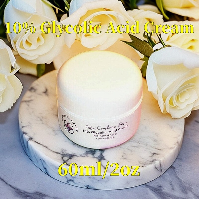 10% Glycolic Acid Night Cream 2oz Excellent for Acne/Aging/Sun Damaged Skin!