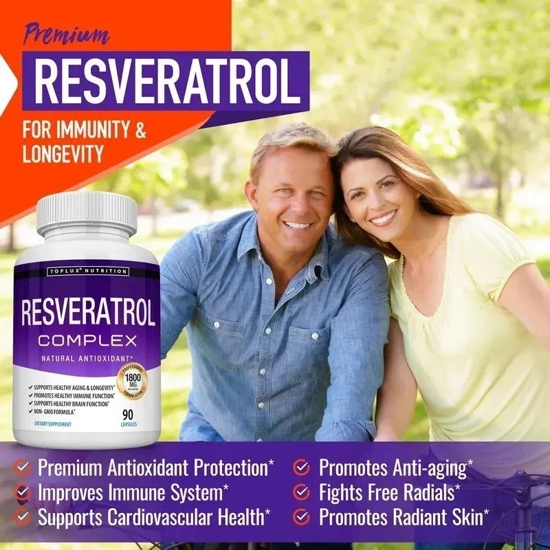 3PCS Resveratrol Supplement 1800mg Natural Antioxidant gallery
