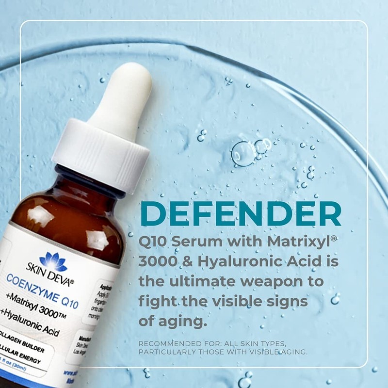 Skin Deva Coenzyme Q10 Anti-Aging Serum, Matrixyl 3000 & Hyaluronic Acid - 1oz gallery