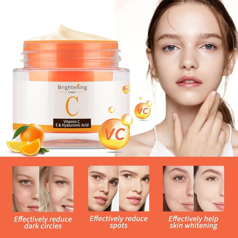 Vitamin C Face Cream, Vitamin Moisturizer C Cream with Hyaluronic Acid Squalane, gallery