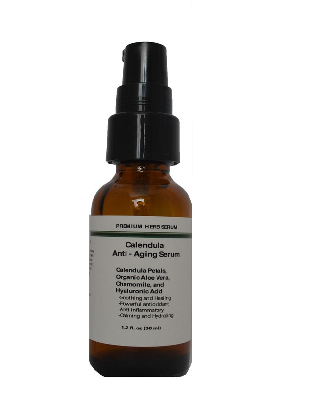 Anti Aging Serum with Calendula,Aloe Vera,Chamomile and Hyaluronic Acid 1.2 oz