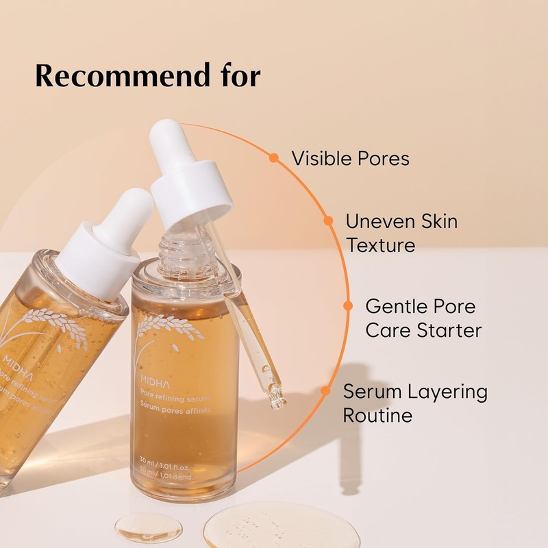 MIDHA Rice Pore Refining Serum With AHA, BHA & PHA - Shrinks & Tightens Pores! gallery
