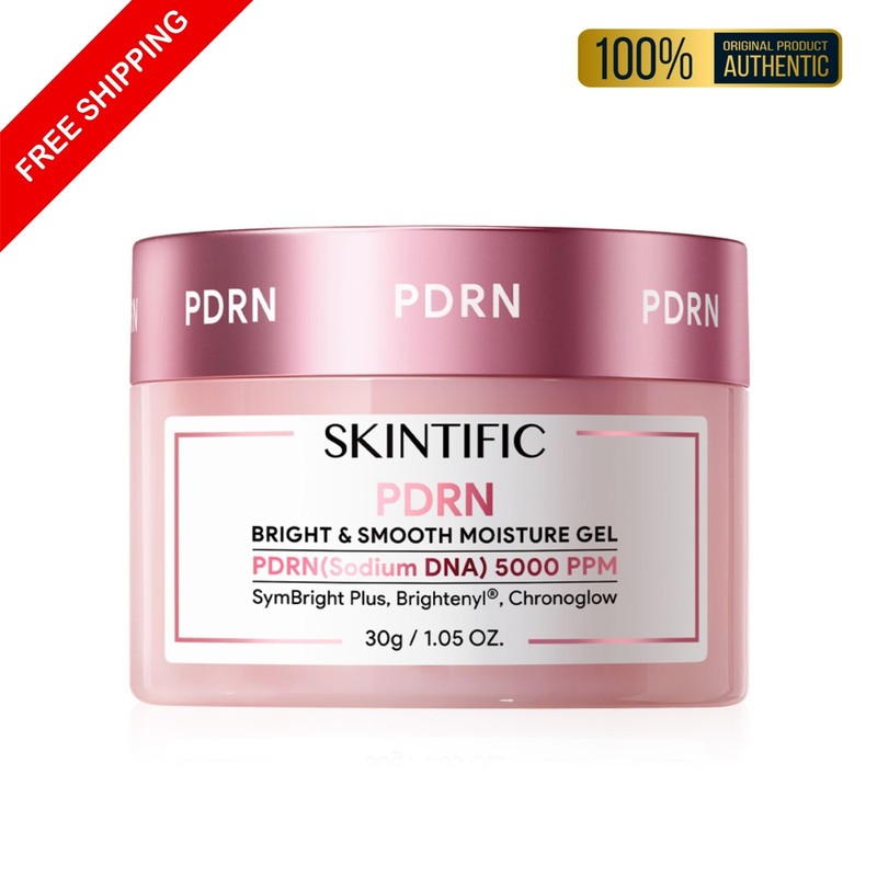 SKINTIFIC PDRN BRIGHT & SMOOTH MOISTURE GEL ANTI-AGING GLASS SKIN GLOW RADIANT