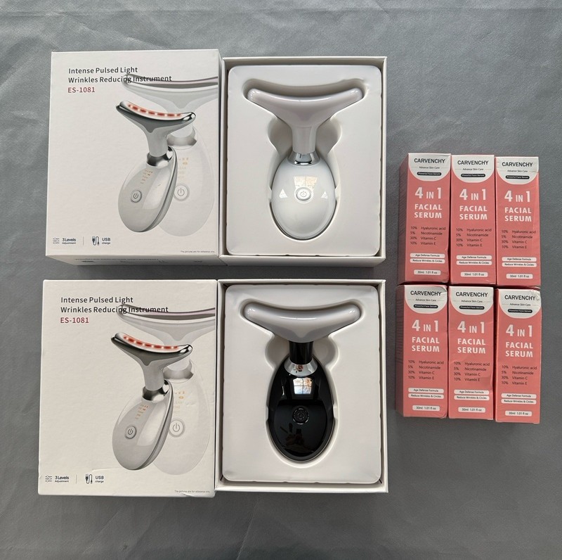 ES-1081 Intense Pulsed Light Wrinkles Reducing Instrument (2)NIB +6-4in1 Serum