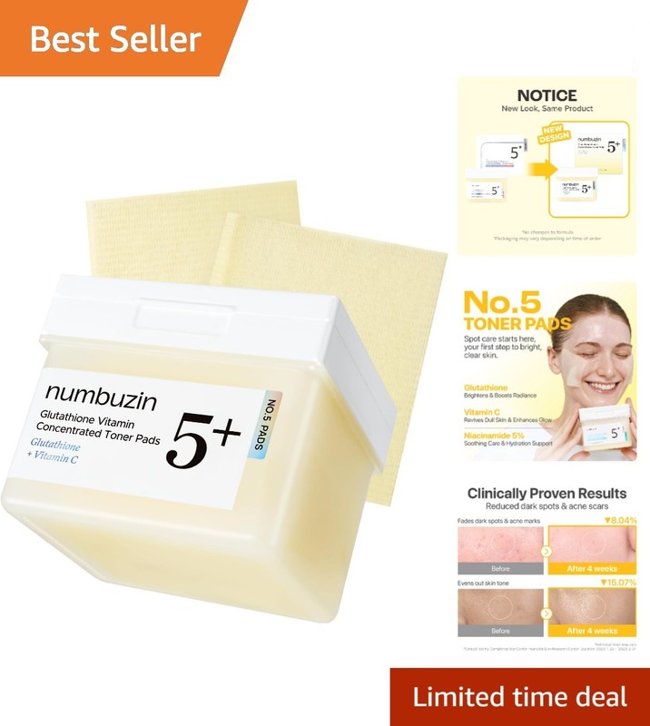 All-in-One Niacinamide & Glutathione Facial Pads for Every Skin Type – 70 Pads