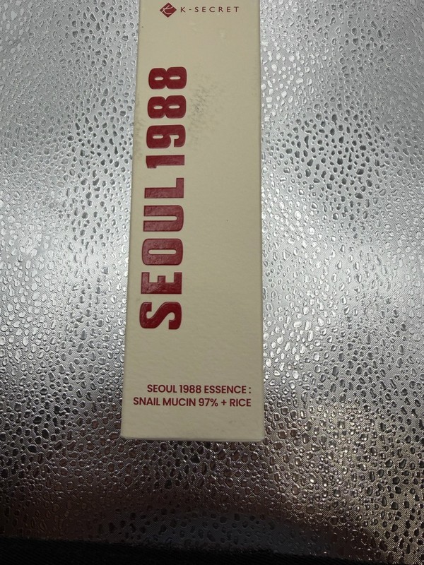 NIB K-SECRET SEOUL 1988 Essence : Snail Mucin 97% + Rice 100ml / 3.38 fl.oz. gallery
