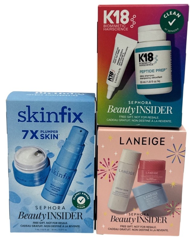 Sephora Beauty Insider Skin Care Skinfix Serum Laneige K18 Peptide Prep Samples