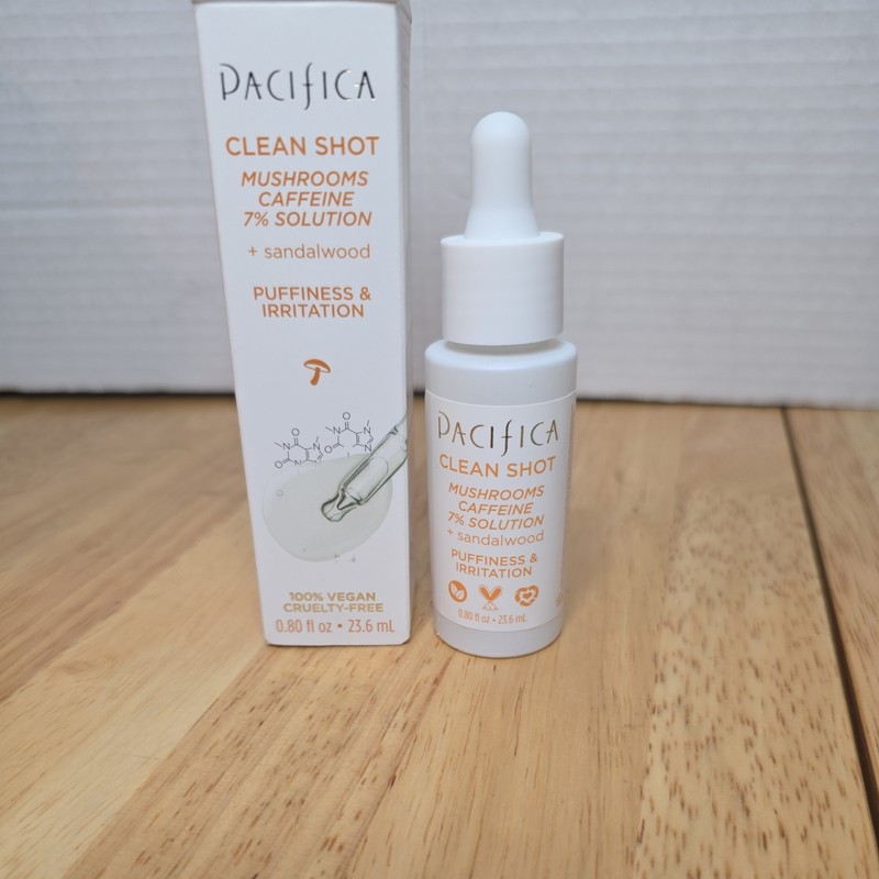 PACIFICA Clean Shot Mushrooms and Caffeine SERUM OIL BALANCE #c2a VEGAN-0.80 Oz