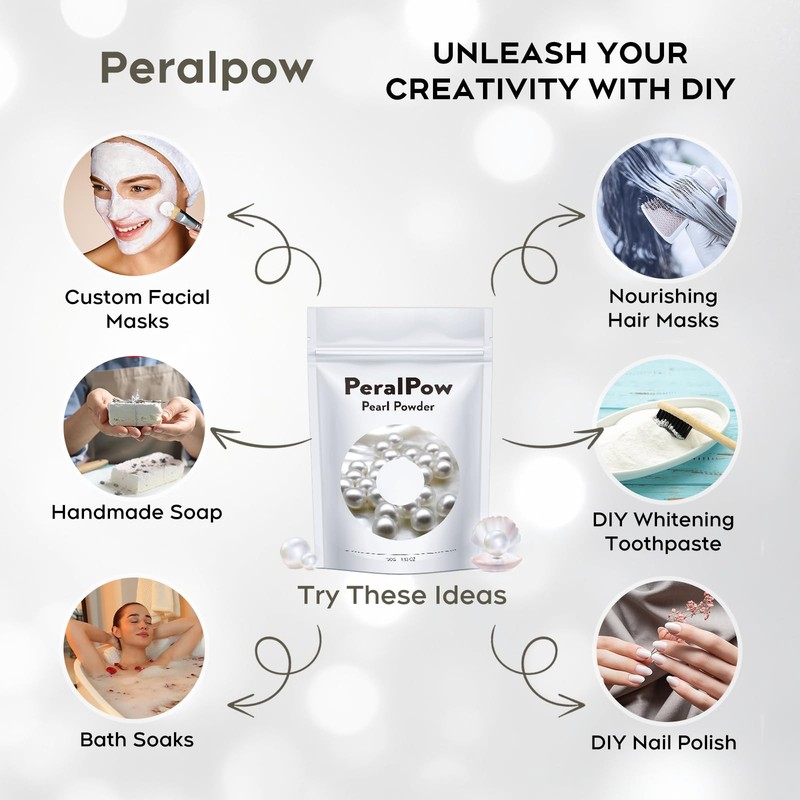 Pearl Powder Organic, 100g Natural DIY Skincare, Anti Aging, Minimizes Pores gallery