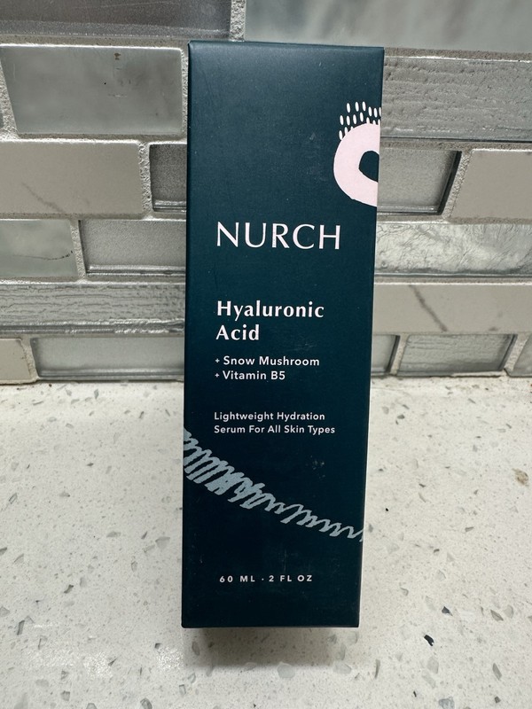 NURCH Hyaluronic Acid Serum w/ Snow Mushroom and Vitamin B5 – 2 fl oz ~ 60ml NEW