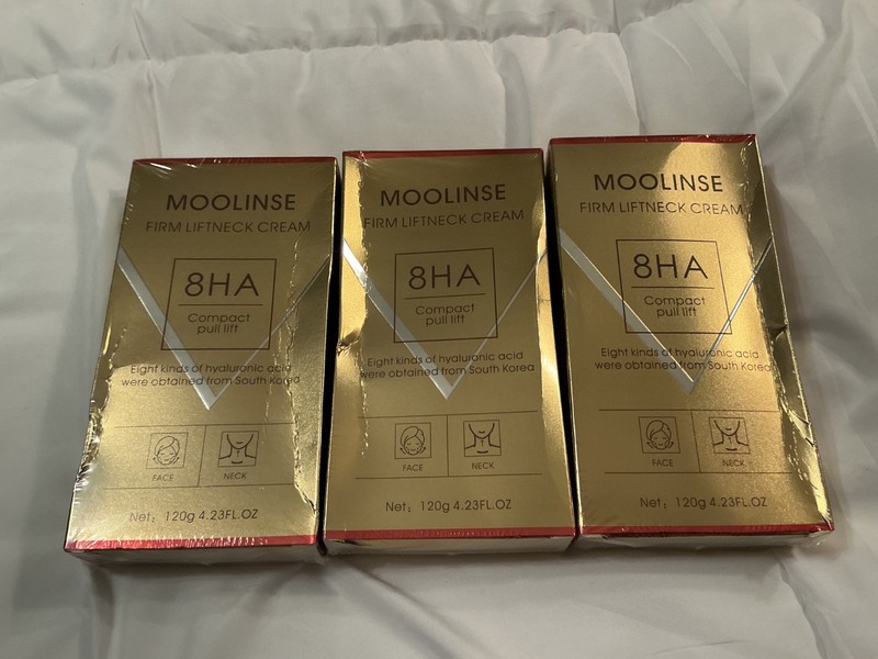 3 Moolinse 8HA Firm Liftneck Cream. 4.23oz. Viral Product!! BNIB 3/2028