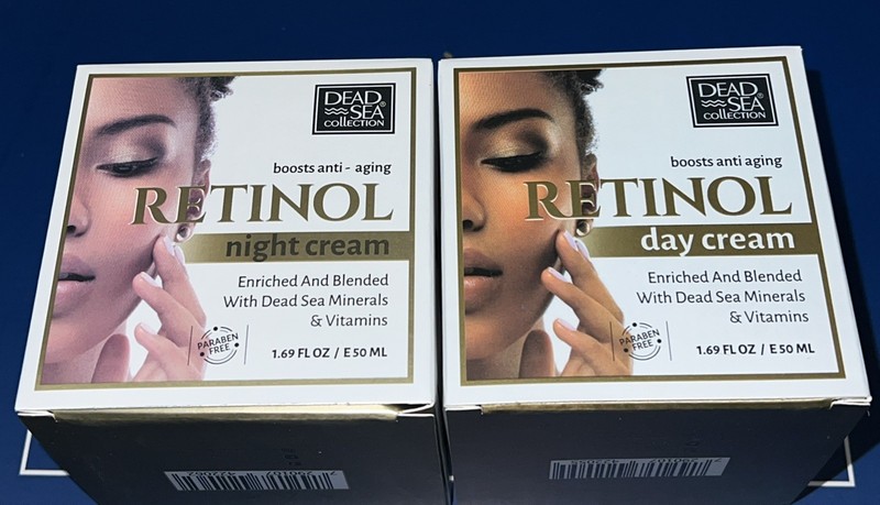 Dead Sea Collection X2 Retinol Night & Day Cream Set Anti-Aging Face Moisturizer