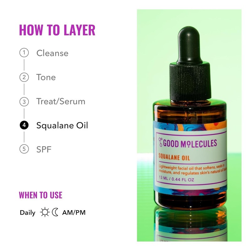 Squalane Oil - 100% Natural Squalane Oil Non-Greasy Moisturizer for Face, Ski... gallery