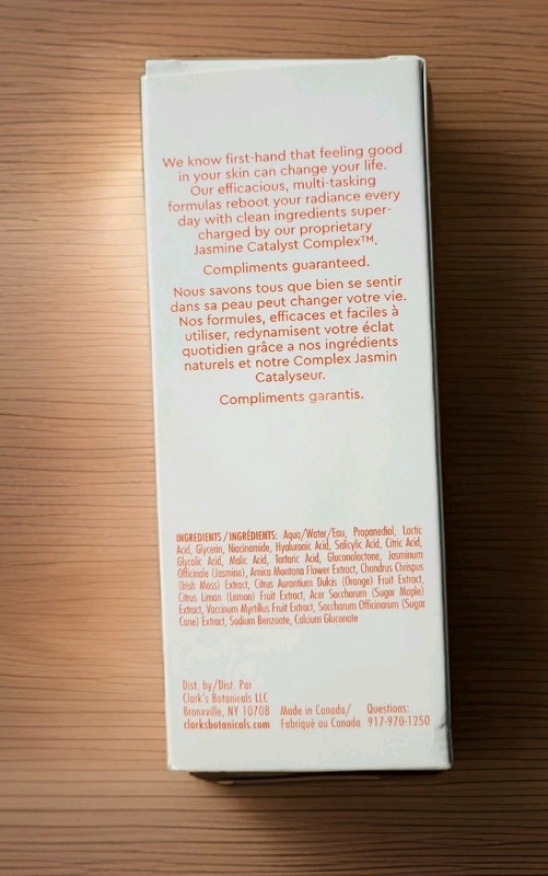 Clark's Botanicals 7-Acid Daily Glow Peel Full Size 3.3oz, 100ml NIB Open Box gallery
