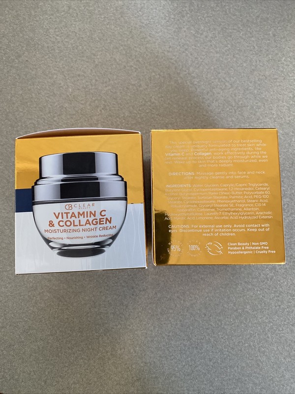 2 Count Clear Beauty Vitamin C & Collagen Moisturizing Night Cream 1.69 0z Each gallery