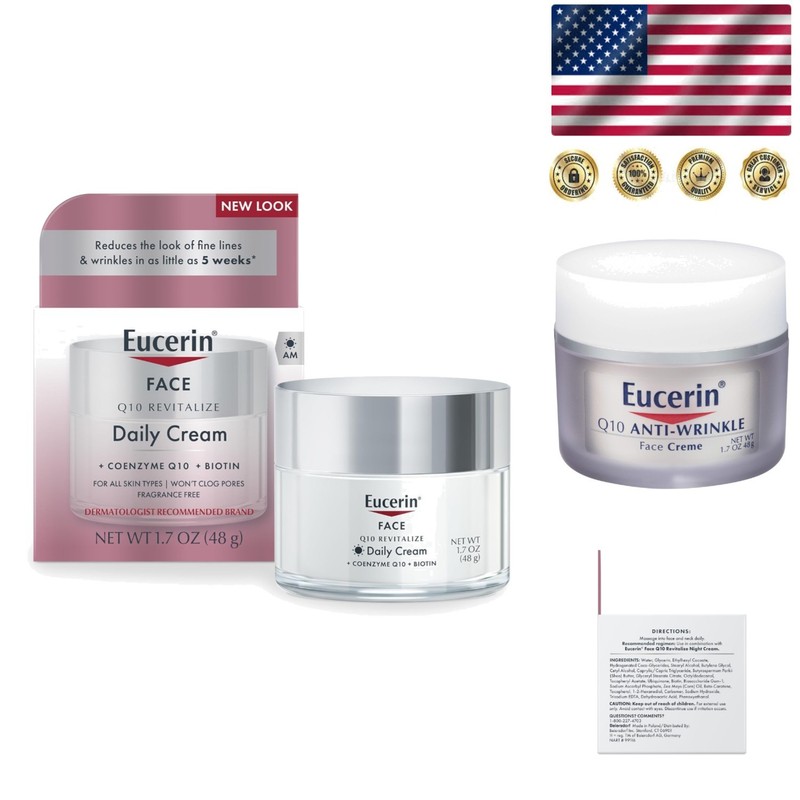 Moisturizing Q10 Anti-Wrinkle Cream with Vitamin E – 1.7 Oz Jar for Radiance