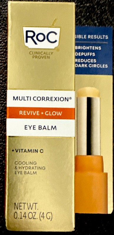 RoC Multi Correxion Revive + Glow Vitamin C Under Eye Balm Stick 0.14 oz NEW