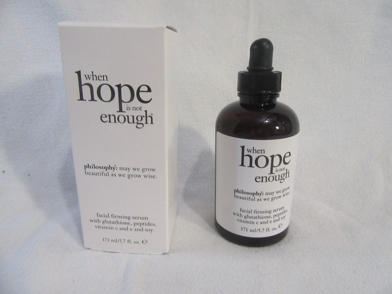 When Hope is Not Enough Philosophy Facial Firming Serum 5.7 oz., New in Box