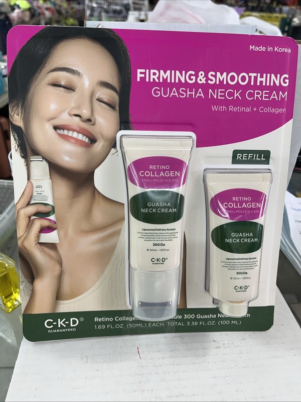 CKD Retinal Collagen GuaSha Neck Cream Firming smoothing 1.69 oz – 2 PACK（ open）