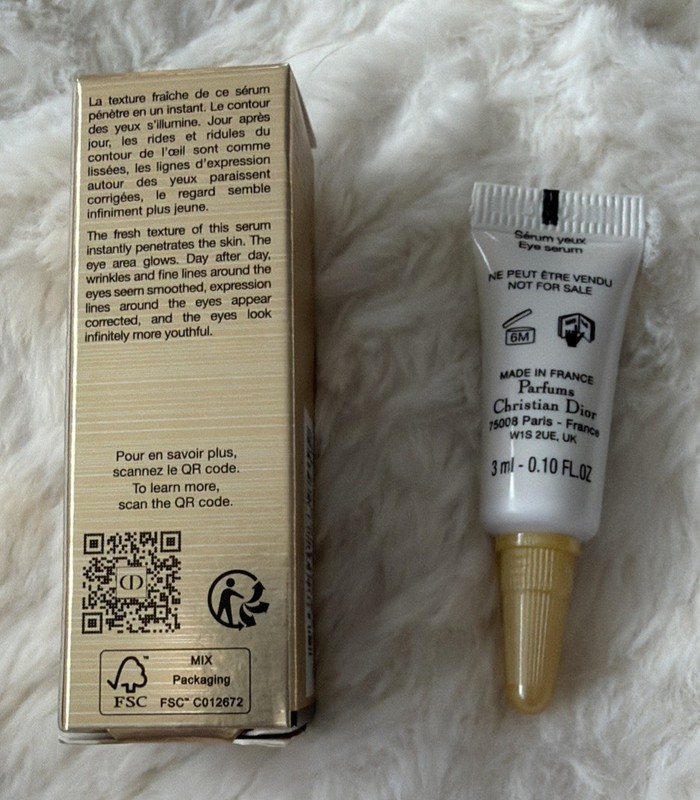 Dior Prestige Le Micro Serum De Rose Yeux Eye Serum 3ml/ 0.10oz Sample Size Mini gallery