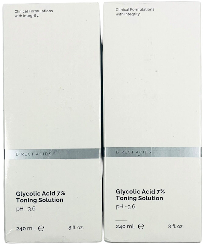Glycolic Acid 7% Toning Solution pH – 36 240ml / 8 fl oz – Sealed – LOT of 2