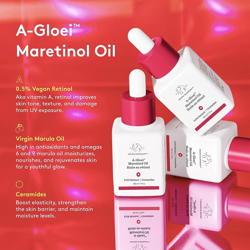 Drunk Elephant A-Gloei Virgin Marula Oil with Retinol. Anti-Wrinkle (30 mL) gallery