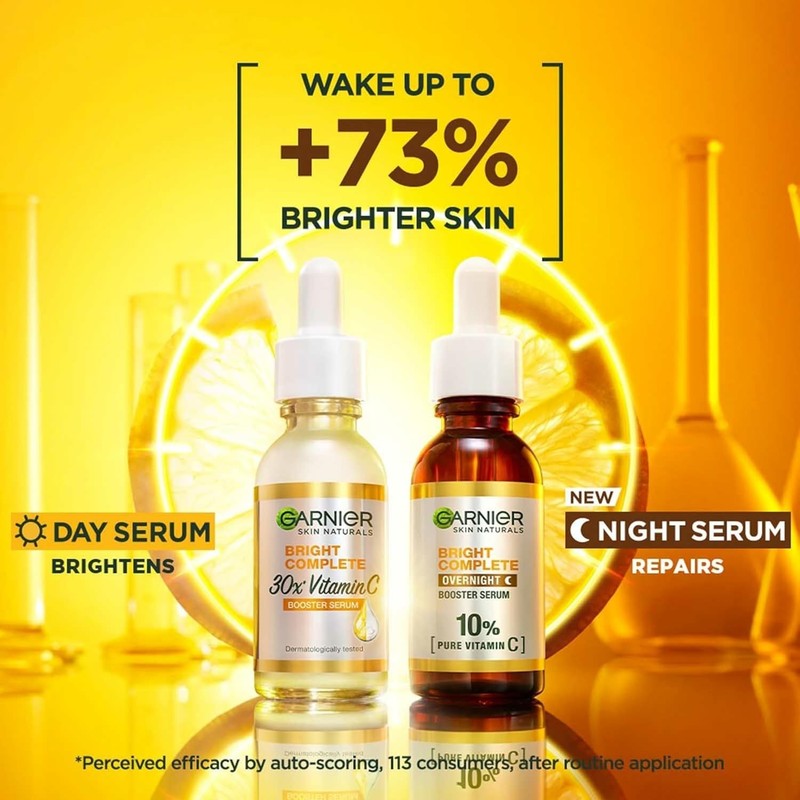 Garnier Bright Complete Night Vitamin C Serum 15ml Skin Care Free Shipping gallery