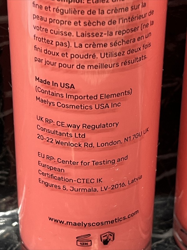 2x Maelys B-Foxy Inner Thigh firming cream 3.38oz NEW (No BOX) !! gallery