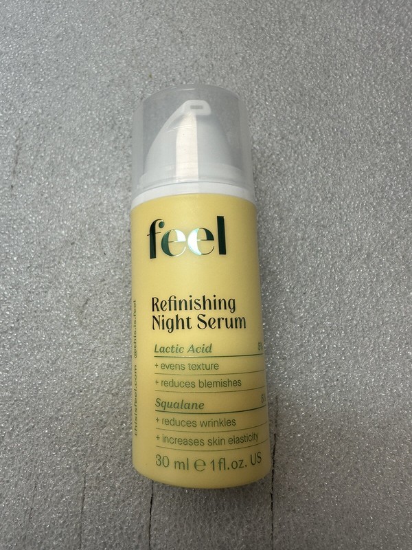 FEEL Refinishing Night Serum • 5% Lactic Acid & Squalane 30ml / 1 fl oz • New